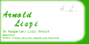 arnold liszi business card